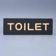 24*9cm/3.1*9.4in Tanda Dinding Akrilik Indikator Kamar Mandi, Panduan Arah Panah Kiri/Kanan, Cocok Untuk Toilet Umum, Kamar Mandi Hotel, Perekat Mandiri, Desain Minimalis, Tahan Lama - TOILET - View 10