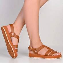 Women's Flat Sandal, Super Comfortable, Soft, Stylish, Casual, For All Occasions - Rỉ Nâu - Xem 1