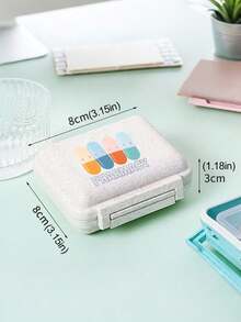 Mini 6-Compartment Portable Pill Box, Medication Storage Box, Travel Pill Box, Printed With "My Pill Box" And Pill Pattern, 6-Compartment Small Pill Box, Sealed Pill Packaging Storage Box, 6-Day Weekly Pill Storage Box, Travel Essential Pill Box, Daily Vitamin Pill Box, Pocket Pill Box Storage Box, Exquisite Storage Box, Home Essential, Travel Essential - Multicolor - View 11