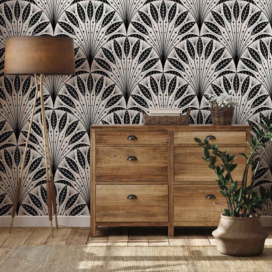 Geometric Feathers Pattern Wallpaper Home Decor Peel And Stick Wallpaper Colorful Background Wallpaper Removable Wallpaper Living Room Bedroom Wall Furniture Renovation Decorative Stickers 1 Roll 17.7" X 118.1" - RW653 - 查看 1