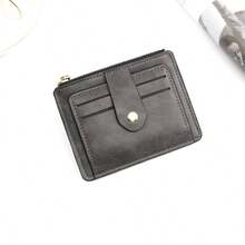 Unisex Fashion Card Holder Multifunctional Coin Purse, High-End Commuting Daily Versatile Zipper Solid Color Card Case Wallet For Women Card Wallet Small Wallet Cute Wallet Travel Essential Summer Red Wallet - Multicolor - View 8