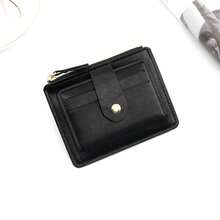 Unisex Fashion Card Holder Multifunctional Coin Purse, High-End Commuting Daily Versatile Zipper Solid Color Card Case Wallet For Women Card Wallet Small Wallet Cute Wallet Travel Essential Summer Red Wallet - Multicolor - View 10