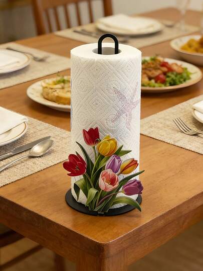 Hộp đựng khăn giấy họa tiết hoa. Hoa tulip. Hoa loa kèn. Hộp đựng khăn giấy trang trí cao cấp. Không cần khoan, gắn nổi, có thể tái sử dụng, bền và khó hư hỏng. Thích hợp cho trang trí ngày lễ, nhà bếp, phòng tắm và tiệc tùng. Cấu trúc sắt chắc chắn, hoàn hảo cho các lễ hội.