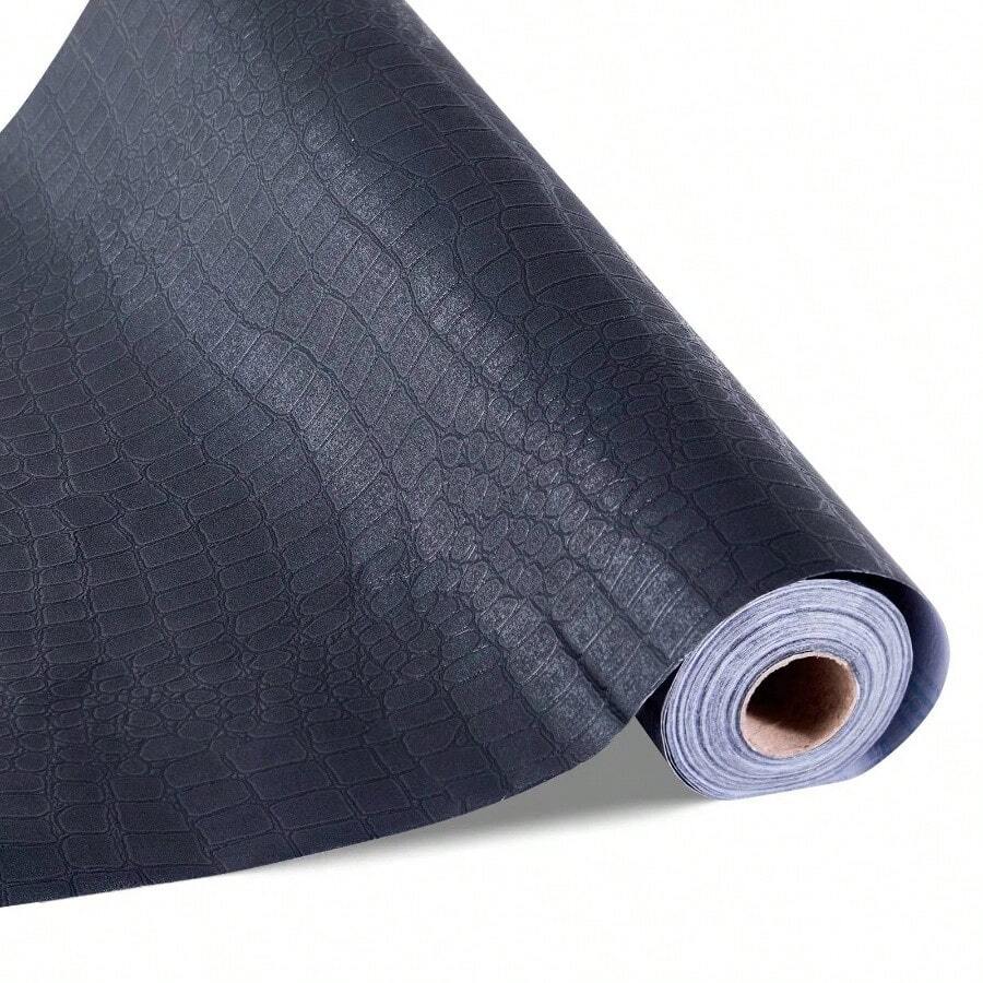 Peel And Stick Wallpaper, 15. 393. Inch Contact Paper Black Cracked Texture Waterpoof Self Adhesive, Easy To Clean Peel Wall Decorative Vinyl Roll Bedroom Kitchen Bathroom Office - Cracked Texture+W40xL1000 cm - View 1