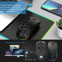 T26 双模无线鼠标，带 RGB 背光，650mAh 可充电电池，蓝牙 5.1，跨境批发 - 查看 2