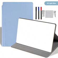 1pc Leather Desktop Whiteboard - Reusable Memo Board For Office, Home And Students, Portable Writing Notepad For Work, Study, Drawing, Daily Notes, With 3 Adjustable Stands (Includes 1 Whiteboard Marker And 1 Eraser Cloth), Suitable For Office Workers, Students, And Home Use - Multicolor - View 11