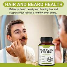 Hair Tonic For Him 120 Capsules - With Vitamin, Biotin, Pantothenic Acid - Support Hair & Beard Health - 1 Bottle - View 3