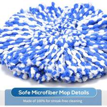 4 Pack Spin Mop Spin Mop Refills Compatible With Dual System, Microfiber Mop Easy Floor Cleaning, 2 System - 4 拖把頭 - 查看 5