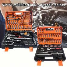 Bộ dụng cụ sửa chữa ô tô chuyên nghiệp 53 chi tiết - Đầu tuýp kim loại có thể thay thế, dụng cụ cầm tay bền bỉ, phù hợp cho bảo dưỡng xe hơi, sửa chữa DIY và sử dụng hàng ngày - Không cần pin. - Nhiều màu - Xem 5
