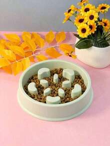 Portable Plastic Slow Feeder Dogs And Cats, Feeding Bowl Puppies And Kittens That Encourages Slow Eating, Anti-Choking Puzzle Feeder Pets - Rosa M - Xem 7