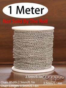 100厘米/批 不褪色不锈钢链条配件 项链尾链 DIY珠宝制作材料 手工脚链 手链配件 散装链条 - 尾鏈 - 查看 14