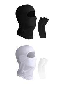 1/2 buc Pălărie Balaclava Unisex Culoare Solidă, Mască de față respirabilă care absoarbe transpirația, Potrivită pentru ciclism, drumeții, alpinism și alte activități în aer liber - G - Vizualizare 9