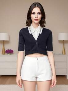 1pc Versatile Lace Trim Detachable Collar, Fashion Shirt Collar Insert For Women - Multicolor - View 7