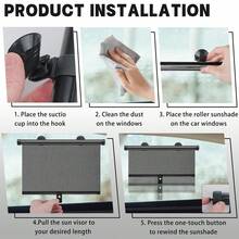 Suction Cup Retractable Blackout Curtain Sun Visor, Suitable For Car Side Windows, Portable Curtain Sunshade For Office, Home, Kitchen, Indoor And Vehicle - Sunshade Curtain - View 10