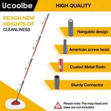 Ucoolbe Spin Mop Replacement Handle Compatible With O-Cedar Spin Mop &Amp; Bucket System, 4-Section 30" To 58" Mops Handle Replacement Stick For Floor Cleaning, Mops Head &Amp; Base Not Include - Màu A - Xem 6