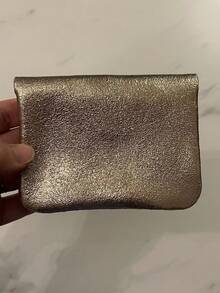 petit portefeuille en cuir véritable de fabrication italienne - Champagne - Voir 3