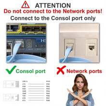 1.8米 USB 控制台线缆，USB 转 RJ45 控制台线缆，兼容 Windows 和 Linux 系统，适用于 H3C、HP Arba 9306 硬件路由器/AP 翻转控制台 - 查看 4