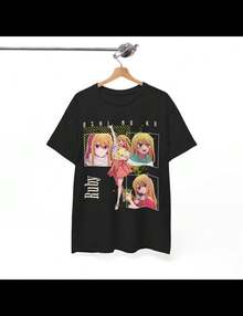 Oshi No Ko T-Shirt Ruby Merch Inspired Design Japanese Idol Manga Shirt Otaku Merch Gift Cute Aesthetic Streetwear Fan Art Style Unisex Tee! - Black - View 1
