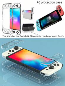 一套包含：1 个 Switch OLED 游戏机便携包、1 个 PC 主机保护壳、4 个 PC 手柄保护壳、1 张钢化玻璃屏幕保护膜、8 个摇杆帽。全面防摔、防爆、防滑、防尘、防刮，方便户外携带和配件收纳，提升游戏体验。 - 查看 8
