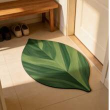 1pc Green Leaf Pattern Decorative Carpet, Bedroom Decor, Small Rug, Carpet, Home Decor, Living Room Carpet, Living Room Small Rug, Bedroom Carpet, Living Room Home Decor, Outdoor Rug, Washable Carpet - Multicolor - View 7