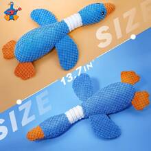 Upgraded Goose Indestructible Dog Toys For Aggressive Chewers Small Medium Large Breed, Crinkle Squeaky Plush Dog Puppy Chew Toys For Teething, Duck Puppy Toys - 淺藍色 - 查看 8