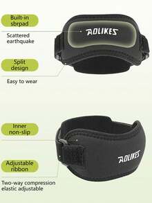 AOLIKES 1pc Non-Slip Lightweight Running Sports Fitness Cycling Knee Brace - Multicolor - View 8