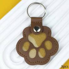 1/3/10pcs Leather Pet Hair Storage Keychain, Creative Pet Fur Collection Charm, Cute Cat Dog Hair Bag Pendant - Multicolor - View 14