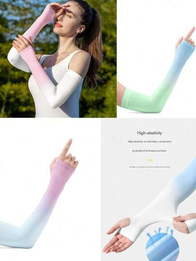 1 Piece Of New Stylish High-Quality Unisex Sun Protection Ice Silk Sleeves, Summer Unisex Ice Silk Arm Protectors, Arm Protection, Anti-Slip For Cycling, Fishing, Outdoor Driving, Sun And UV Protection, Weather-Resistant, Suitable For Travel, Mountaineering, Fitness, Yoga, Cool And Comfortable, High Elasticity, Cost-Effective Design, Unisex, Good Elasticity, Suitable For Both Men And Women