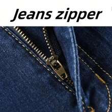 8/15/20Pcs #3 Closed End Brass Zipper, Copper Teeth Jeans Clothing Pants Zipper, Self-Locking - Multicolor - View 9