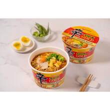 Nongshim Shin Ramyun Bowl Noodles, Spicy Korean Signature Instant Ramyun, Rich Beef Flavored Broth, Quick And Easy, Microwaveable Bowl, 3.03 Oz (Pack Of 12) - Shin Gold - View 4