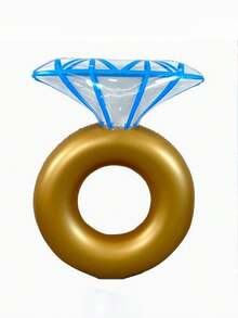 1pc Rhinestone Inflatable Swimming Ring - PVC Floating Pool Float, Suitable For Adults, Pool Parties And Beach Leisure, Bachelorette Party Gift, Wedding Decor, Party Supplies, Beach Vacation, Pool Party, Water Sports, Travel, Pool Inflatable, Beach Essentials, Pool Float - Multicolor - View 9