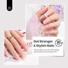 Beetles Builder Gel For Nails-Cover Nude Translucent 8 In 1 Nail Thickening Strengthening Building Apex - 2Pcs 15Ml Clear & Nail Art Brush - 查看 5
