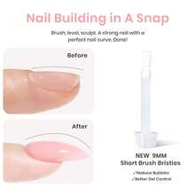 Beetles Builder Gel For Nails-Cover Nude Translucent 8 In 1 Nail Thickening Strengthening Building Apex - 1 lọ 15ml màu hồng nhũ trong suốt - Xem 5