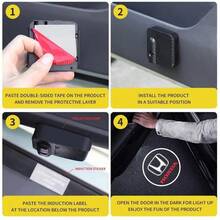 2Pcs LED Car Door Welcome Light,HD Projector Lamp For Most Vehicles,Car Accessories - TOYOT.A - View 4