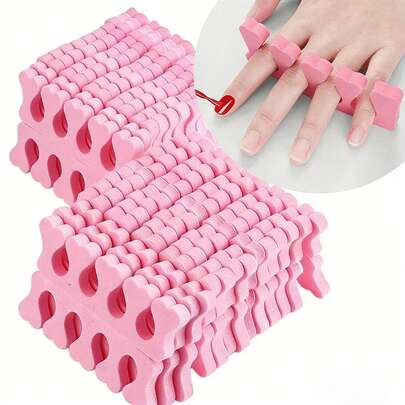 50pcs Finger Toe Separator, Pink Foam Divider For Manicure Pedicure, Back To School Gift, 20/50/100pcs