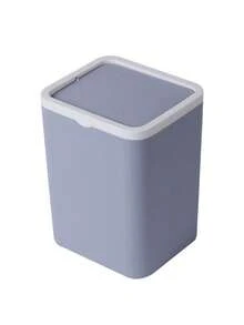 1pc Mini Trash Can With Lid,Small Desktop Garbage Can,Mini Plastic Waste Bin,Rotating Lid Design To Prevent Odor Leakage, Small Garbage Container For Office, Bedroom,Bathroom, Coffee Table, Office, Living Room, Kitche - Multicolor - View 5