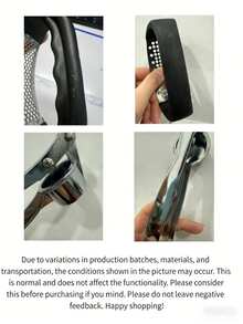 1pc Stainless Steel Manual 3-In-1 Garlic Press, Multifunctional Practical Kitchen Accessory, Includes Garlic Press, Nut Opener And Bottle Opener. Elegant Minimalist Design Perfectly Matches Artistic Wedding And Home Decor, An Essential Kitchen Tool For Daily Cooking And Home Beautification. - Multicolor - View 9