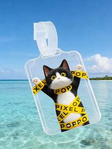 Étiquette de bagage en acrylique carré transparent avec motif de chat, porte-carte d'identité de voyage imperméable convenant aux voyages, aux affaires, à la plage, aux sacs à dos, aux sacs à main et aux sacs d'école. Convient pour la fête des mères, la Saint-Valentin, Noël, les anniversaires, les vacances, la fête des pères, la remise des diplômes, les voyages essentiels, les fournitures scolaires. Étiquette de bagage, étiquette de nom pour valise, accessoires de voyage portables pour les vacances et l'été - Multicolore - Voir 9