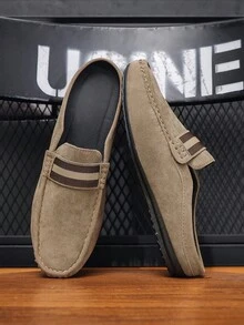 Giày lười nam mùa hè, đế mềm thoáng khí, thoải mái và bền bỉ. - Màu Khaki - Xem 1