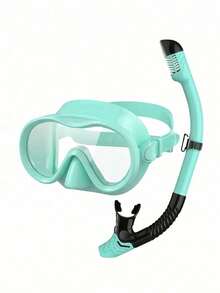 1 Set 6 Color Options High Definition Anti-Fog Large Frame Snorkel Mask & Breathing Tube Kit, Portable Full Dry Snorkeling Gear For Adults, Leak-Proof & Comfortable Fit, Unisex, Suitable For Island Vacation, Snorkeling, Free Diving, Pool Training And More Scenarios - Multicolor - View 12