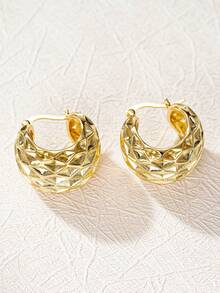 1 Pair Romantic Hoop Earrings For Women For Wedding Anniversary Engagement Party Jewelry Valentine's Day Gift - 1# - View 4