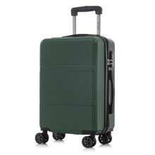 YONSLY Hard Shell Suitcase 16/20/24/28 Inches With 4 Wheels 360° Combination Lock Soft Rubber Handle Mesh Pocket Lightweight Suitcase For School - 深綠 - 查看 9