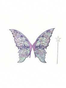 2pcs/Set Fairy Wings & Star Wand, Suitable For Various Festival Parties - Multicolor - View 21