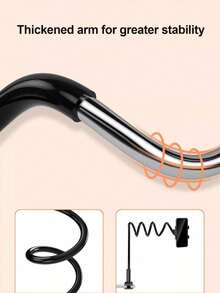 Soporte ajustable para teléfono con cuello de cisne - Brazo flexible de 360°, adecuado para cama y escritorio, material ABS, diseño resistente al agua - Soporte de mesita de noche, compatible con iPhone 15 Pro Max/Plus, teléfonos Android, regalo de cumpleaños para familia y amigos, rotación de 360°, soporte de mesita de noche inclinable - Multicolor - Ver 3