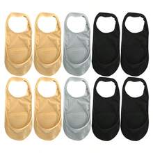 chuanwa（2） 1/5/10 Double Half Foot Summer Women's Anti Slip And Ice Silk Thin Half Foot Strap Socks Half Foot Boat Socks - Multicolor - View 17