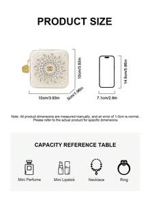 CHANEL Caja de joyería cuadrada de alta gama en color blanco con espejo. Nueva moda SS26. Esencial para viajes. Gran capacidad de almacenamiento y espacio de almacenamiento adicional detrás del espejo. Diseño espacial estético. - Blanco - Ver 2