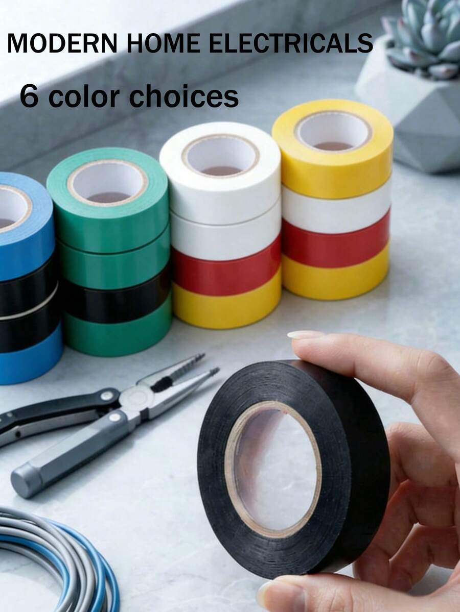 1 cuộn/10 cuộn băng keo điện cao su đen chịu nhiệt, bền, dẻo, cách điện cao, thích hợp cho công nghiệp, thiết bị gia dụng, máy móc, các kết nối điện trong môi trường nhiệt độ cao. - Nhiều màu - Xem 1