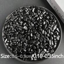 波西米亚风天然黑曜石水晶，原石抛光水晶装饰，DIY工艺材料套装，独特细节，工艺用品 | 质朴魅力 | 简约外观 - 黑色 - 查看 11