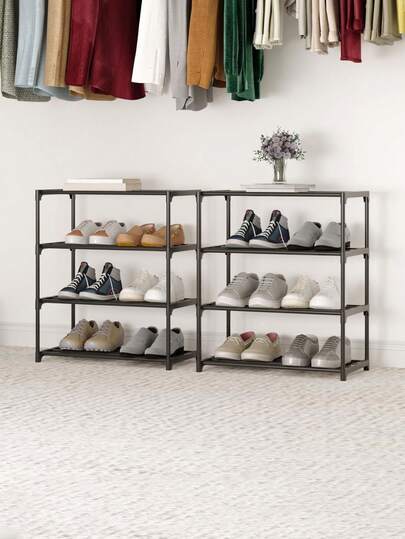 58cm Wide Compact Shoe Rack, Minimalist Dust-Proof, Sturdy, Fashionable, Easy To Assemble And Disassemble, Portable, Suitable For Living Room, Bedroom, Entryway, Office, Home, Multi-Layer Storage, Holiday Gift, Christmas Gift, Children's Gift