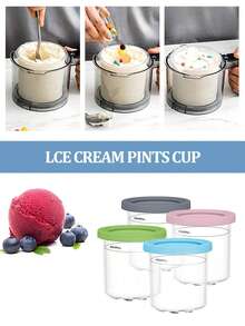 Recipiente de almacenamiento de crema, apto para lavavajillas, adecuado para helado, sorbete y helado - Multicolor - Ver 3
